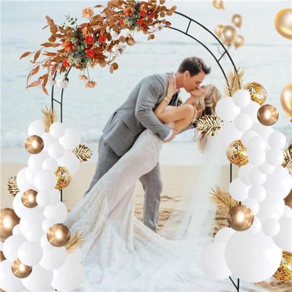 7.8ft Backdrop Stand-Balloon Arch Kit,Stable Balloon ArchFrame,Metal WeddingArch - Picture 2 of 7